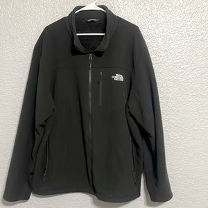 Black North Face zip up fleece jacket. Mens XXL